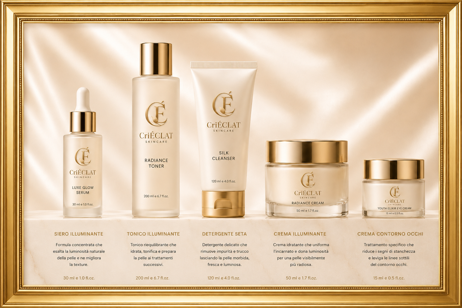 Prodotti skincare CriÉCLAT